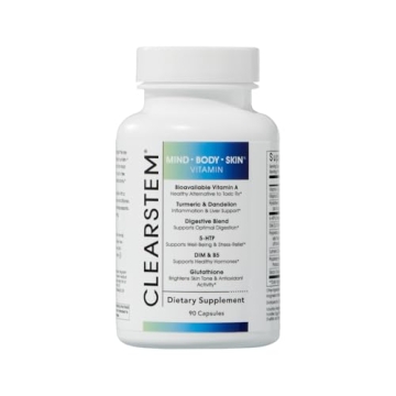 CLEARSTEM MINDBODYSKIN Natural Acne Supplement for Healthy Skin