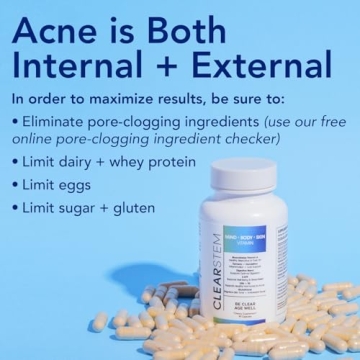CLEARSTEM MINDBODYSKIN Natural Acne Supplement for Healthy Skin