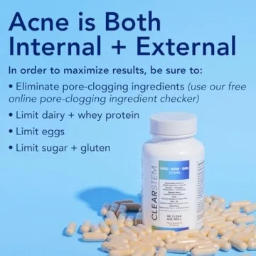 CLEARSTEM MINDBODYSKIN Natural Acne Supplement for Healthy Skin