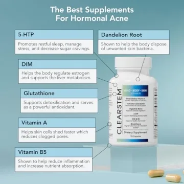 CLEARSTEM MINDBODYSKIN Natural Acne Supplement for Healthy Skin