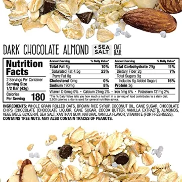 Bobo's Gluten Free Dark Chocolate Almond Oat Bars 12 Pack