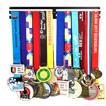 Lapetale Fashion Medal Hanger Display Black,Medal Holder Hanger Display Rack Frame for Sports Medals...