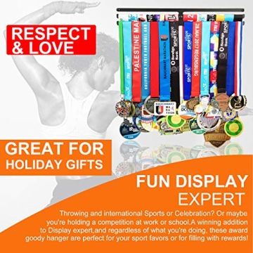 Lapetale Fashion Medal Hanger Display Black,Medal Holder Hanger Display Rack Frame for Sports Medals Use Sports Award,Medal Hanger Holder,Race Medal Display Holder,Running Medal Hangers
