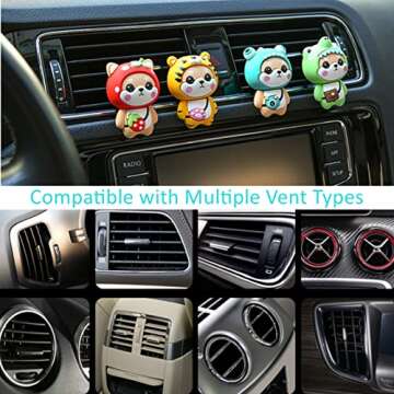 Cute Car Décor, Accessories, Bouroki Cartoon Shiba Inu Car Interior Air Fresheners Perfume Scent Di...