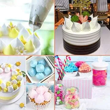 Suuker Extra Large Piping Tips Set for Creative Baking