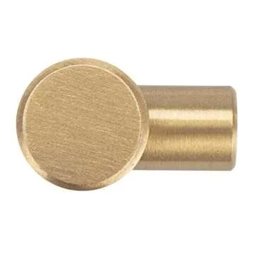 IVAILEX 4 Pack Wall Hooks Decorative Hooks Gold Hooks Decorative Wall Hooks Gold Towel Hooks Gold Coat Hooks Key Hooks Solid Brass Hooks for Hanging (L-Shaped)