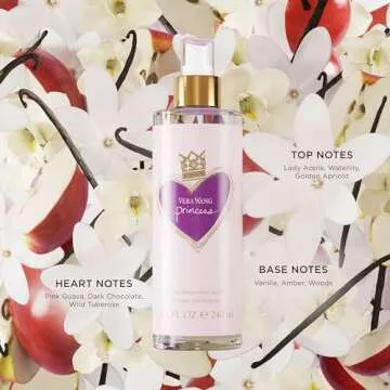 Vera Wang Princess Body Mist 8.4 fl oz (Pack of 1), Notes of Apple, Quava, and Vanilla, Women's Fragrance, Long Lasting, Everyday Fragrance