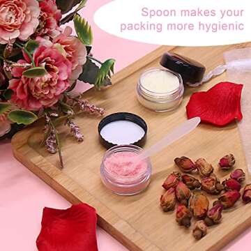 SumDirect 50Pcs Clear Cosmetic Containers with Lids