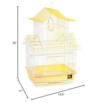 Prevue Hendryx SP1720-1 Shanghai Parakeet Cage, Yellow and White