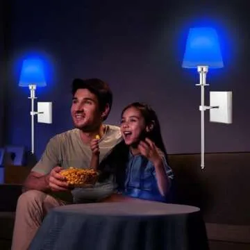 Stylish jengush Battery Operated Wall Sconces Set of 2