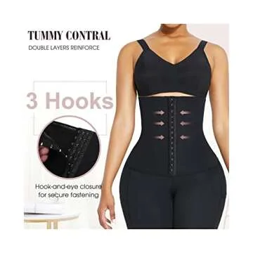 CROSS1946 Corset Postpartum Compression Waist Trainer Corset Leggings for Women with Pockets High Waist Tummy Control Shapewear Faja Sculpting Training Workout Leggings Pants for Women Plus Size