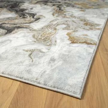 LUXE WEAVERS Marble Swirl Area Rug, 6x9 Smoke Design