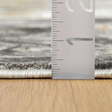 LUXE WEAVERS Marble Swirl Area Rug, 6x9 Smoke Design