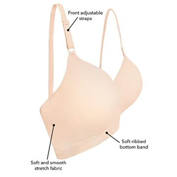 Comfortable Wire-Free Push-Up Bra for Women - Fruit of the Loom