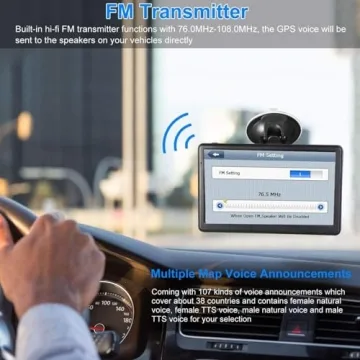 Car GPS Navigator with 2024 Maps and Touch Screen