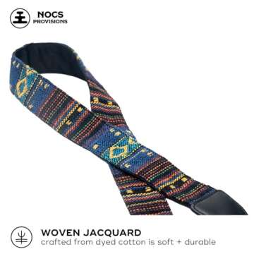 Nocs Provisions Woven Tapestry Strap, Binocular & Camera Reinforced Adjustable Fit Universal Wide Sh...