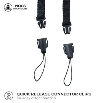 Nocs Provisions Woven Tapestry Strap, Binocular & Camera Reinforced Adjustable Fit Universal Wide Shoulder & Neck Strap for Men & Women - Midnight