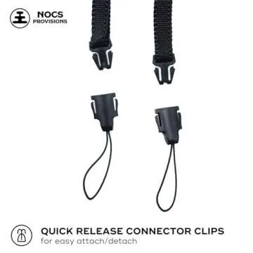 Nocs Provisions Woven Tapestry Strap, Binocular & Camera Reinforced Adjustable Fit Universal Wide Shoulder & Neck Strap for Men & Women - Midnight
