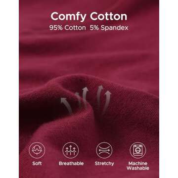 INNERSY Women's High Waisted Underwear Cotton Panties Regular & Plus Size 5-Pack