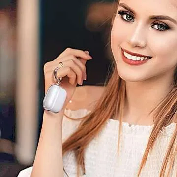 ULAK Compatible with AirPods 3 Case Clear Glitter, Shockproof Transparent Designed Soft TPU Protective Cover with Keychain for AirPods 3rd Generation 2021 [Front Led Visible], Glitter