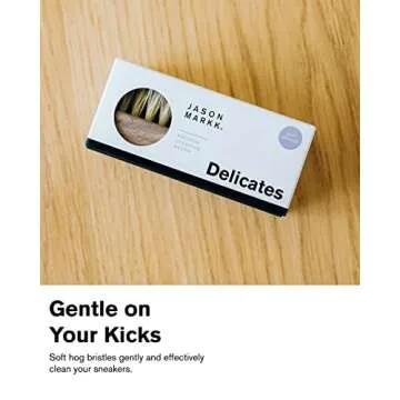 Jason Markk Delicates Shoe Cleaning Brush, Soft Brisltes & Walnut Wood, Sneaker Care, Extra Gentle, Ideal for Footwear, Safe for Leather, Suede, Nubuck, Cotton, Knits