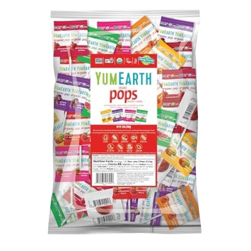 YumEarth Organic Pops Variety Pack – 250 Fruit Flavored Lollipops, Vegan, Allergy Friendly, Guilt-...