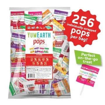 YumEarth Organic Lollipops, 250 Allergy Friendly Treats