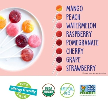 YumEarth Organic Lollipops, 250 Allergy Friendly Treats