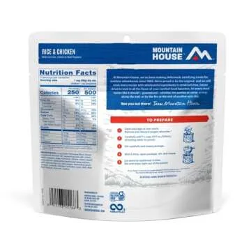 Mountain House Rice & Chicken Backpacking Food | Gluten-Free | 2 Servings