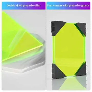 5 Pack Green Fluorescent Acrylic Sheets for Crafting