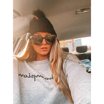 FEISEDY Retro Square Polarized Sunglasses Women Men Oversized Vintage Shades B2600