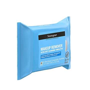 Neutrogena Makeup Remover Cleansing Towelettes, Daily Face Wipes to Remove Dirt, Oil, Makeup & Waterproof Mascara, 25 ct. (Pack of 2)
