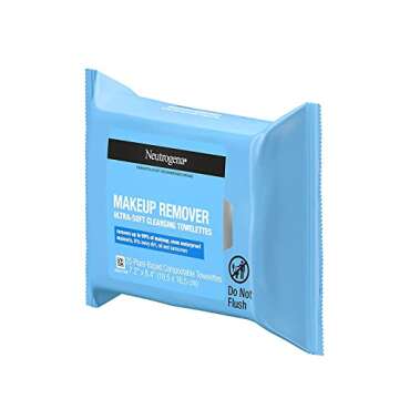 Neutrogena Makeup Remover Cleansing Towelettes, Daily Face Wipes to Remove Dirt, Oil, Makeup & Waterproof Mascara, 25 ct. (Pack of 2)