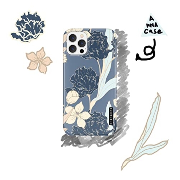 AknaCase iPhone 12 Pro Max Case Flower, GripTight Serious Silicone Cute Cover for Women (Design 103038-US)