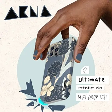 AknaCase iPhone 12 Pro Max Case Flower, GripTight Serious Silicone Cute Cover for Women (Design 103038-US)