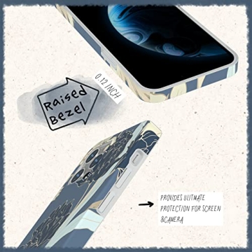 AknaCase iPhone 12 Pro Max Case Flower, GripTight Serious Silicone Cute Cover for Women (Design 103038-US)