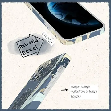 AknaCase iPhone 12 Pro Max Case Flower, GripTight Serious Silicone Cute Cover for Women (Design 103038-US)