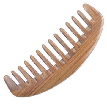Breezelike Wide Tooth Hair Comb Natural Sandalwood Comb