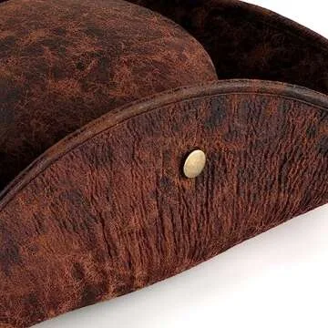 Srnede Pirate Hat Tricorn Faux Leather Accessory