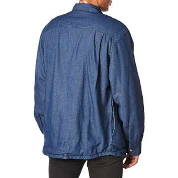 Wrangler Authentics Men's Long Sleeve Sherpa Lined Denim Shirt Jacket