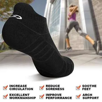 Lapulas Cushioned Ankle Socks for Active Men and Women