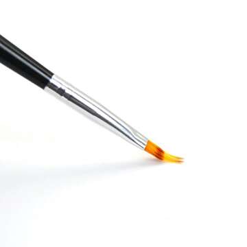 WOKOTO Black Wood Handle Ombre Brush Gel Acrylic Nail Brush Manicure Tools For Gradient UV Gel Nail