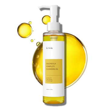 IUNIK Calendula & Jojoba Oil Vegan Cleansing Oil - Gentle Makeup Remover & Blackhead Eliminator