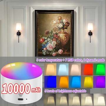 Stylish Wireless Battery Operated Wall Sconce Set with Remote