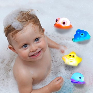 Enchanting Light Up Bath Toys for Kids - 8 Floating Animals