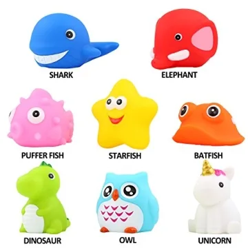 Enchanting Light Up Bath Toys for Kids - 8 Floating Animals