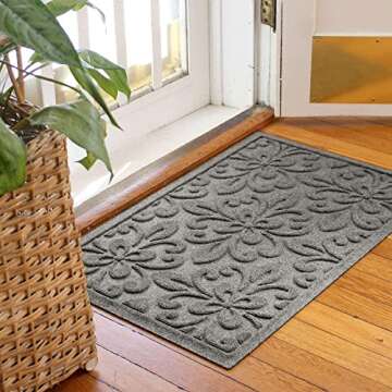 Bungalow Flooring Waterhog Door Mat, 2' x 3' Made in USA, Durable and Decorative Floor Covering, Ski...