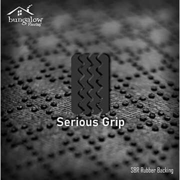 Bungalow Flooring Waterhog Door Mat, 2' x 3' Made in USA, Durable and Decorative Floor Covering, Skid Resistant, Indoor/Outdoor, Water-Trapping, Phoenix Collection, Medium Grey