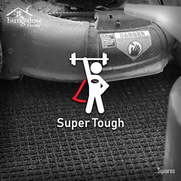 Bungalow Flooring Waterhog Door Mat, 2' x 3' Made in USA, Durable and Decorative Floor Covering, Skid Resistant, Indoor/Outdoor, Water-Trapping, Phoenix Collection, Medium Grey