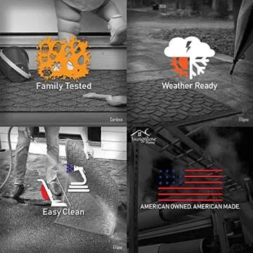 Durable Bungalow Flooring Waterhog Door Mat for All Homes